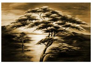 Ručne maľovaný obraz Silné stromy Rozmery: 100 x 70 cm