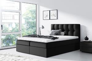 Kontinentálna posteľ Maddox (200x200) (ekokoža Soft 011 (čierna)). Vlastná spoľahlivá doprava až k Vám domov. 1058936