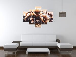 Ručne maľovaný obraz Dôstojné maky - 5 dielny Rozmery: 100 x 70 cm