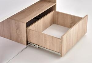 Konferenčný stolík VARDAR, 110x50x60, dub wotan/čierna