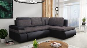Rohová sedačka Sofia Mini B, Dostupné poťahy: ekokoža Soft 011 + Lawa 05, Strana: pravá Mirjan24 5902928127850
