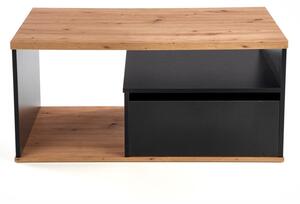 Konferenčný stolík PANTERA, 110x50x60, dub wotan/čierna
