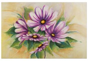 Ručne maľovaný obraz Kvety a zeleň Rozmery: 120 x 80 cm