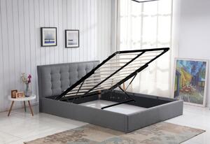 Čalúnená posteľ PARNAS, 160x200, popol + rošt