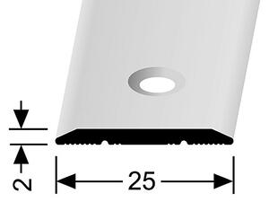 Prechodový profil 25 mm, plochý (skrutkovací) | Küberit 442, 442 SK Stříbro kart. F4G