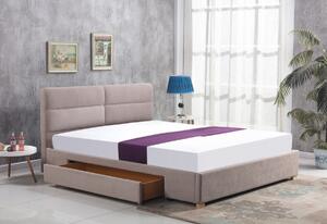 Čalúnená posteľ KAVALA, 160x200, béžová