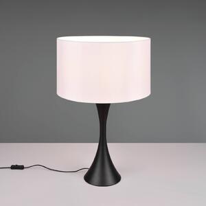 Stolová lampa Sabia, Ø 40 cm, biela/čierna