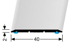 Prechodový profil 40 mm, plochý (samolepiaci) | Küberit 441 SK Im. nerezu kart. F2G