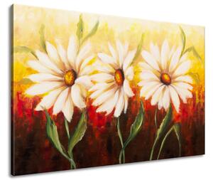 Ručne maľovaný obraz Krásne kvety Rozmery: 120 x 80 cm
