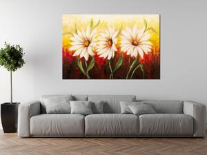 Ručne maľovaný obraz Krásne kvety Rozmery: 120 x 80 cm