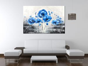 Ručne maľovaný obraz Modré maky Rozmery: 120 x 80 cm