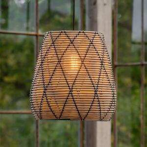 PR Home Lollo vonkajšie závesné svetlo, prírodný ratanový vzhľad, Ø 38 cm, Hnedá / hrdzavá, Plast, Závesné svietidlo