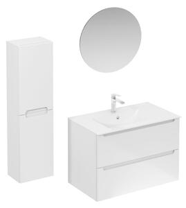Kúpeľňová zostava s umývadlom vrátane umývadlovej batérie, vtoku a sifónu Naturel Stilla biela lesk KSETSTILLA006