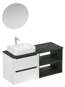 Kúpeľňová zostava s umývadlom vrátane umývadlovej batérie, vtoku a sifónu Naturel Stilla biela lesk KSETSTILLA015