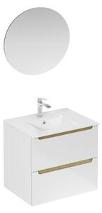 Kúpeľňová zostava s umývadlom vrátane umývadlovej batérie, vtoku a sifónu Naturel Stilla biela lesk KSETSTILLA025