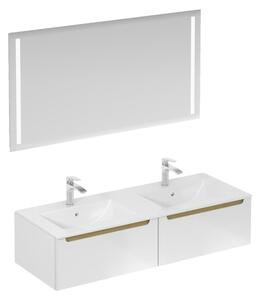 Kúpeľňová zostava s umývadlom vrátane umývadlovej batérie, vtoku a sifónu Naturel Stilla biela lesk KSETSTILLA028