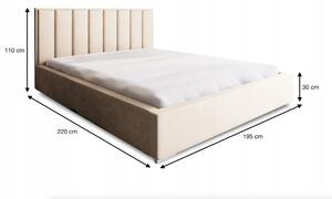 - Luxusná čalúnená posteľ PLENE ROZMER: Pre matrac 140 x 200 cm
