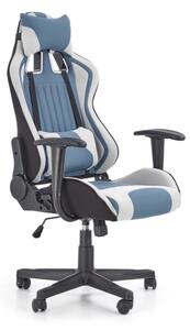 Kancelárska stolička PORCHE, 64x128x60, svetlý popol/modrá