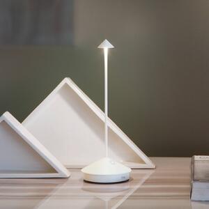 Zafferano Pina 3K nabíjateľná stolová lampa IP54 biela