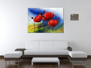 Ručne maľovaný obraz Veselé maky Rozmery: 100 x 70 cm