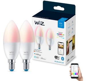 WiZ SADA 2x LED RGBW Stmievateľná žiarovka C37 E14/4,9W/230V 2200-6500K Wi-Fi - WiZ WI0148 + záruka 3 roky zadarmo