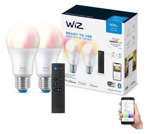 WiZ SADA 2x LED RGBW Stmievateľná žiarovka A60 E27/8,5W/230V 2200-6500K Wi-Fi+DO - WiZ WI0150 + záruka 3 roky zadarmo