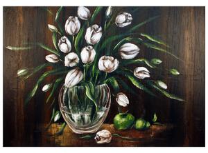 Ručne maľovaný obraz Maľované tulipány Rozmery: 100 x 70 cm