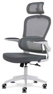 Kancelárska stolička BRUNO sivá/biela