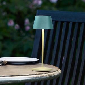 LOOM DESIGN LED dobíjacia stolová lampa Modi Micro, IP65 zeleno-sivá