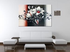 Ručne maľovaný obraz Biela krása Rozmery: 120 x 80 cm