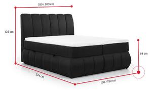 Čalúnená posteľ FLORENCE, 180x200 cm, soft 11