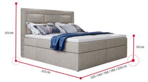 Čalúnená posteľ boxspring SAVOY, 160x200, soft 11