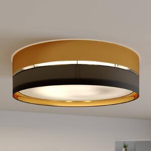 Stropné svietidlo Hilton, čierne/zlaté, Ø 60 cm, Čierna, Obývacia izba / jedáleň, kov, Moderný, Závesné svietidlo