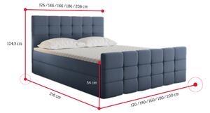 Čalúnená posteľ boxspring MARENA + topper, 120x200, basel 77