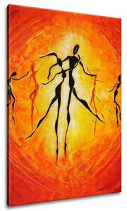 Ručne maľovaný obraz Nádherný tanec Rozmery: 70 x 100 cm