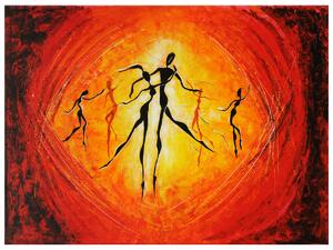 Ručne maľovaný obraz Nádherný tanec Rozmery: 120 x 80 cm