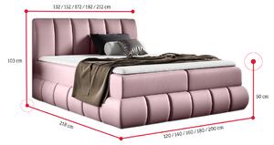 Čalúnená posteľ EUGENA, 200x200, fancy 59