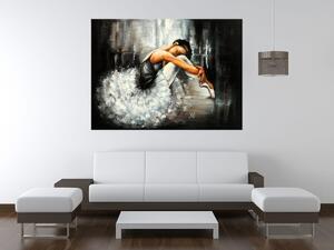 Ručne maľovaný obraz Spiaca baletka Rozmery: 100 x 70 cm