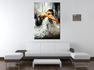 Ručne maľovaný obraz Spiaca baletka Rozmery: 70 x 100 cm
