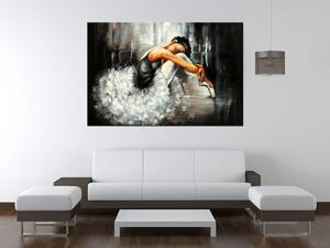 Ručne maľovaný obraz Spiaca baletka Rozmery: 70 x 100 cm