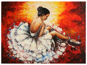 Ručne maľovaný obraz Unavená baletka Rozmery: 120 x 80 cm