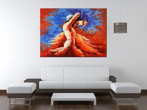 Ručne maľovaný obraz Tajomný tanec Rozmery: 120 x 80 cm