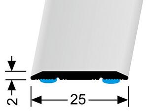 Prechodový profil 25 mm, plochý (samolepiaci) | Küberit 442, 442 SK Stříbro F4