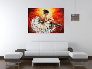 Ručne maľovaný obraz Unavená baletka Rozmery: 100 x 70 cm