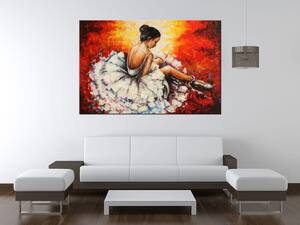 Ručne maľovaný obraz Unavená baletka Rozmery: 120 x 80 cm