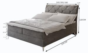 Čalúnená posteľ boxspring MACON, 160x200, aston 14