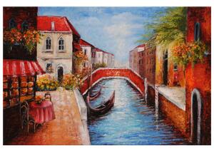 Ručne maľovaný obraz Pokojná ulica v Benátkach Rozmery: 120 x 80 cm