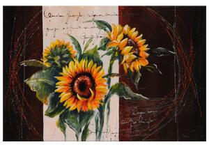 Ručne maľovaný obraz Skromné slnečnice Rozmery: 120 x 80 cm
