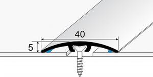 Přechodový profil 40 mm, oblý (narážecí) | nivelace 0 - 6 mm Stříbro E01