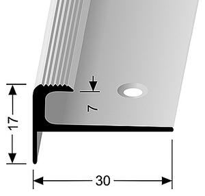 Schodový profil pre krytiny do 7 mm (skrutkovací) | Küberit 808 Zlato F05